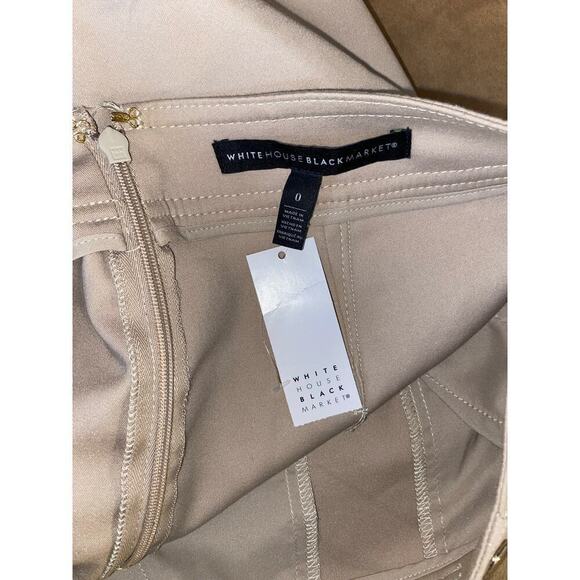 NWT size 0 Utility Lace Boot Cobblestone Tan WHBM WHITE HOUSE BLACK MARKET Skirt - Picture 9 of 11